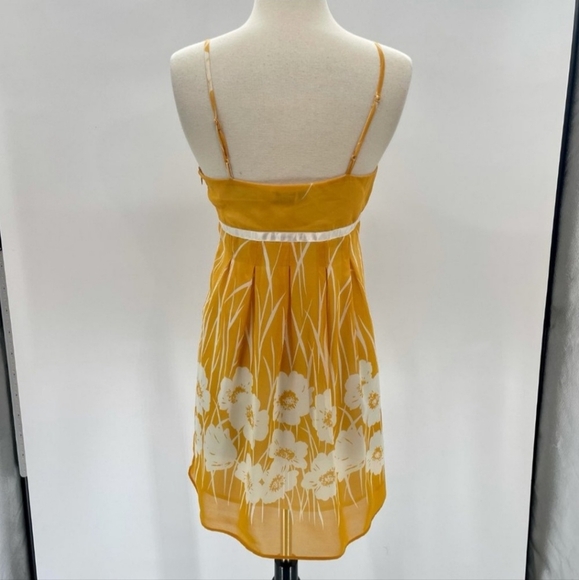 Y2K 2000s Forever 21 ~ Yellow Floral Print Dress ~ Size S - Picture 2 of 5